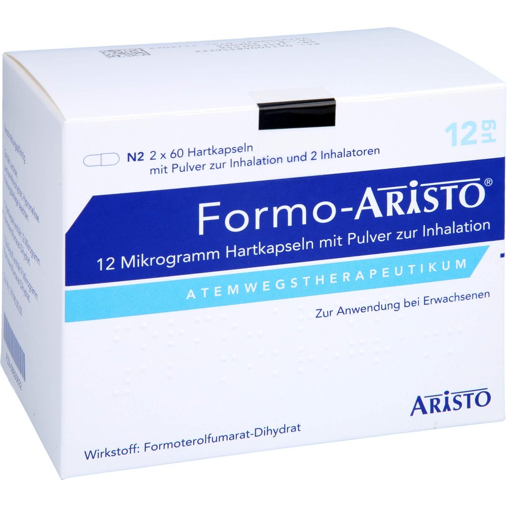 Das Produktfoto zeigt Formo-Aristo 12 Μg Hartkapseln M.Plv.Z.Inhalation (120 stk) PZN 06835622