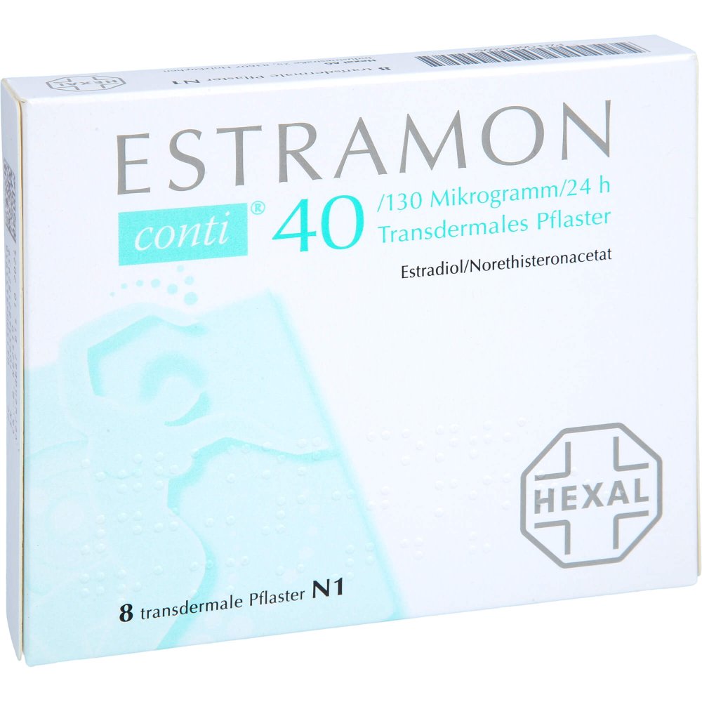 Estramon Conti 40/130 Μg/24 Stunden Transd.Pflast. (8 stk)