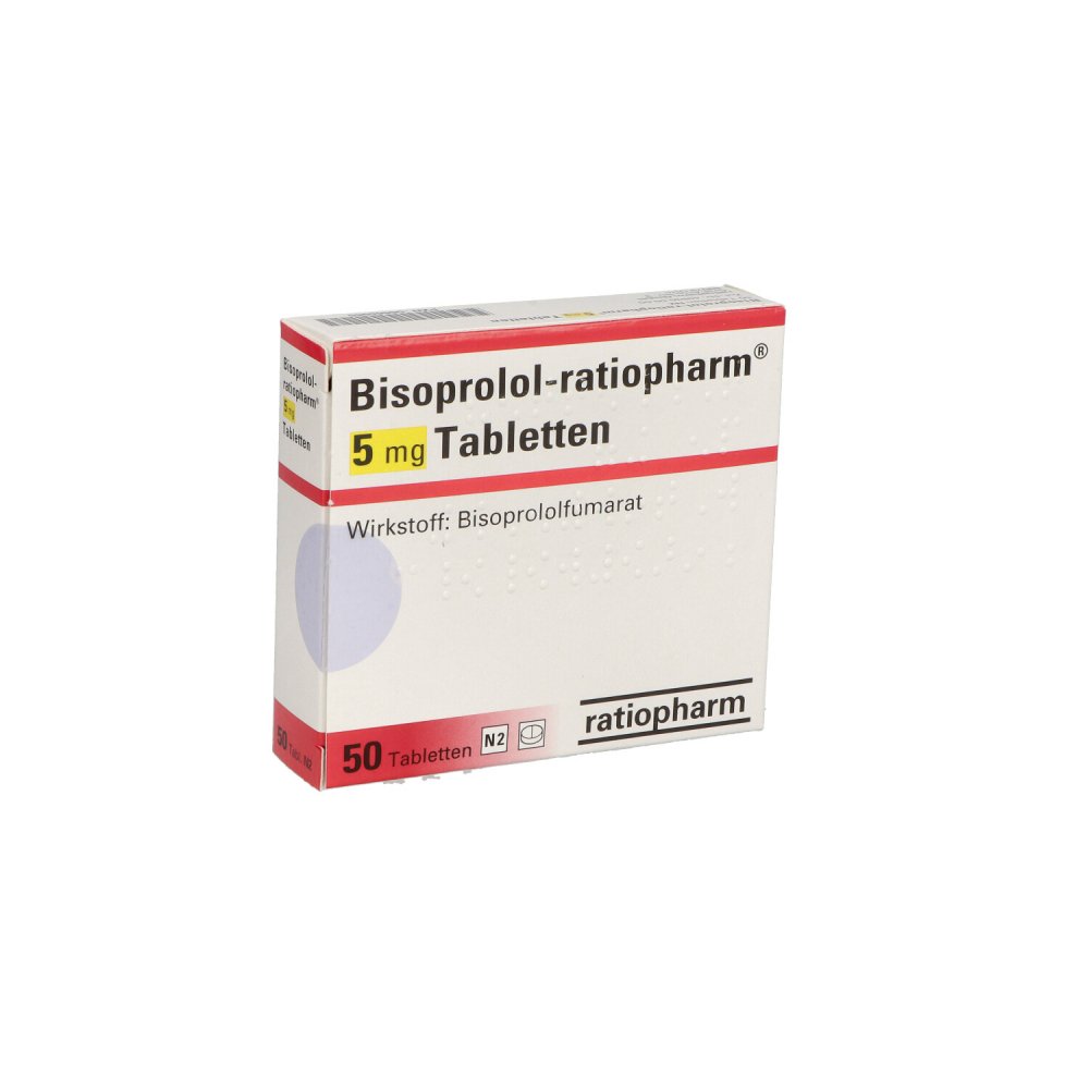 Bisoprolol-Ratiopharm 5 Mg Tabletten (50 stk)