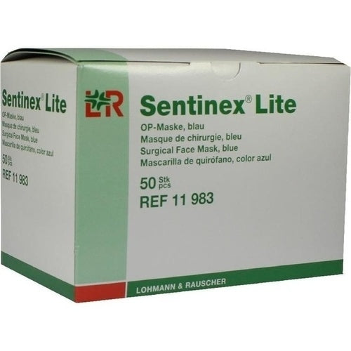 Das Produktfoto zeigt Sentinex Lite Gesichtsmaske Blau (50 stk) PZN 06866798