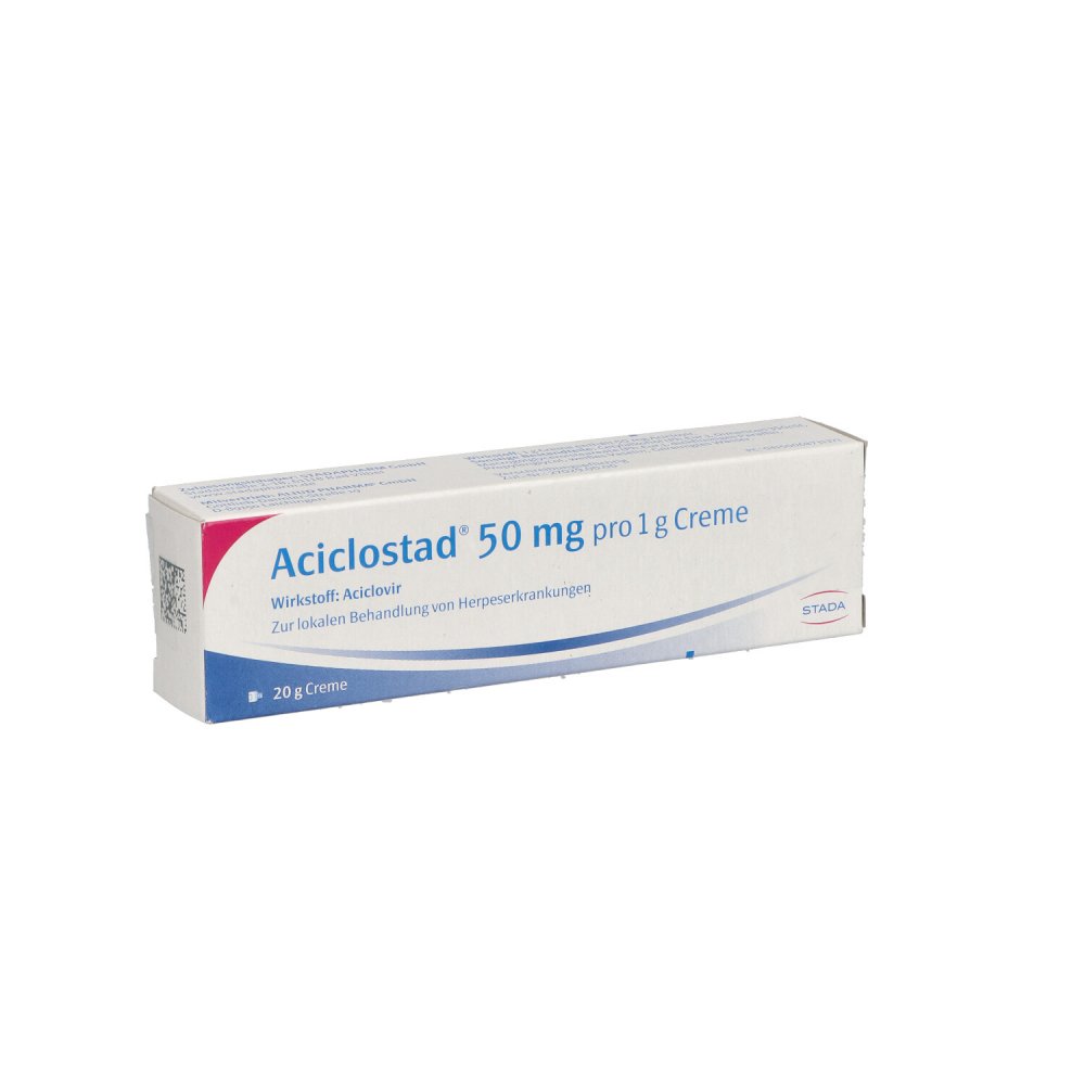 Das Produktfoto zeigt Aciclostad 50 Mg Pro 1 G Creme (20 g) PZN 06873137