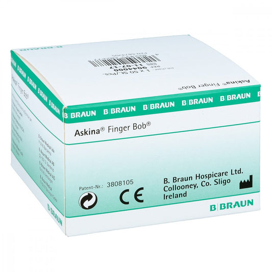 Das Produktfoto zeigt Askina Finger Bob Weiß (50 stk) PZN 06874705