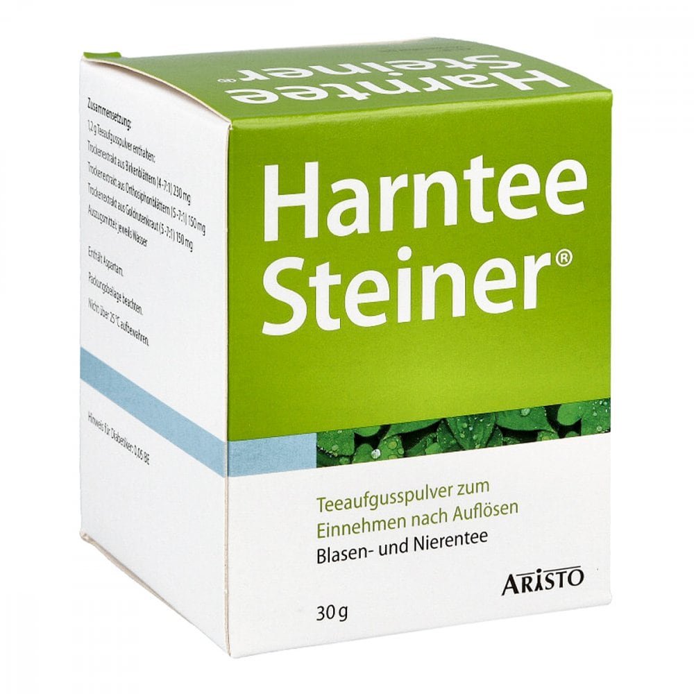 Das Produktfoto zeigt Harntee Steiner Granulat (30 g) PZN 06877164