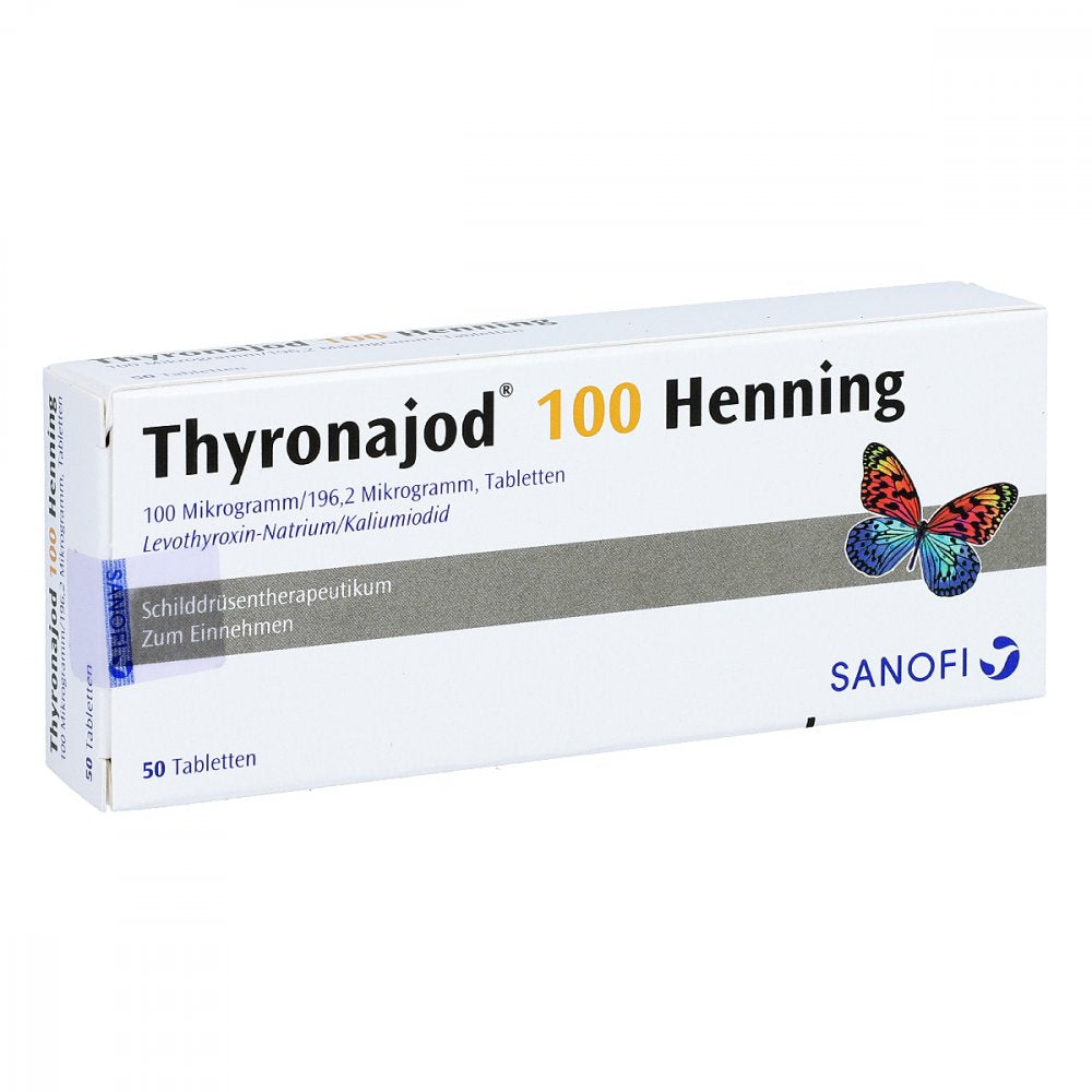 Das Produktfoto zeigt Thyronajod 100 Henning Tabletten (50 stk) PZN 06882260