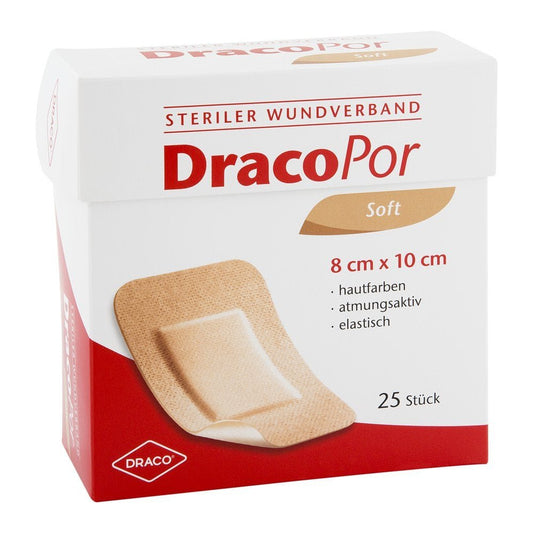 Dracopor Wundverband 8x10 Cm Steril Hautfarben (25 stk)