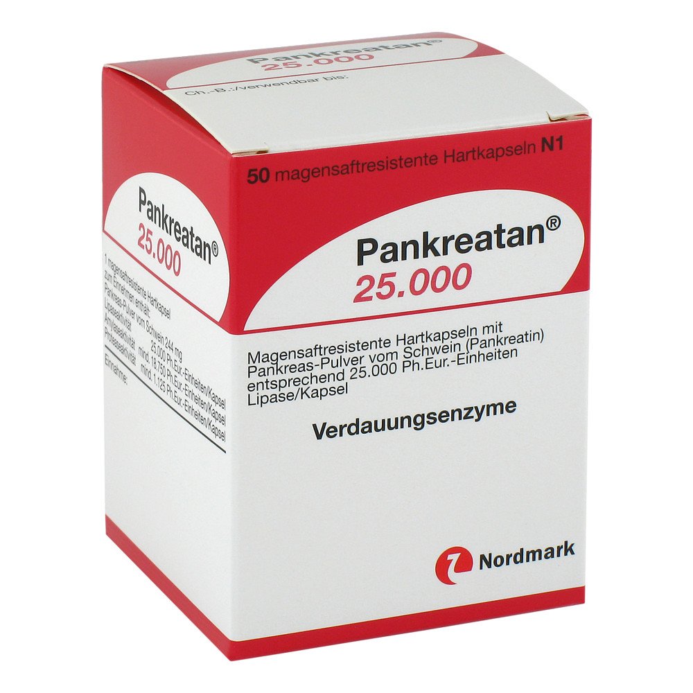 Pankreatan 25.000 Magensaftresistente Hartkapseln (50 stk)