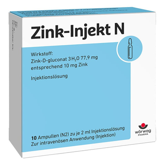 Das Produktfoto zeigt Zink-Injekt N Injektionslösung (10X2 ml) PZN 06890785