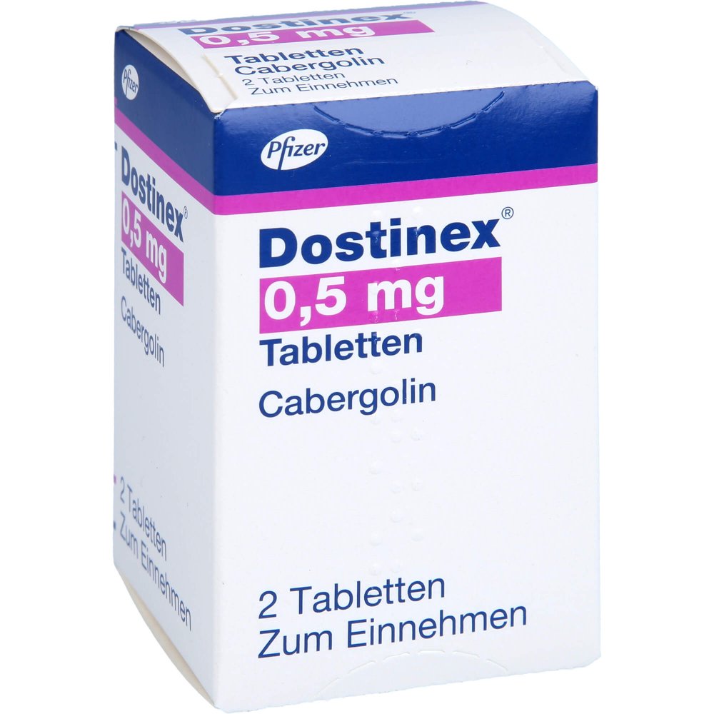 Das Produktfoto zeigt Dostinex 0,5 Mg Tabletten (2 stk) PZN 06896782