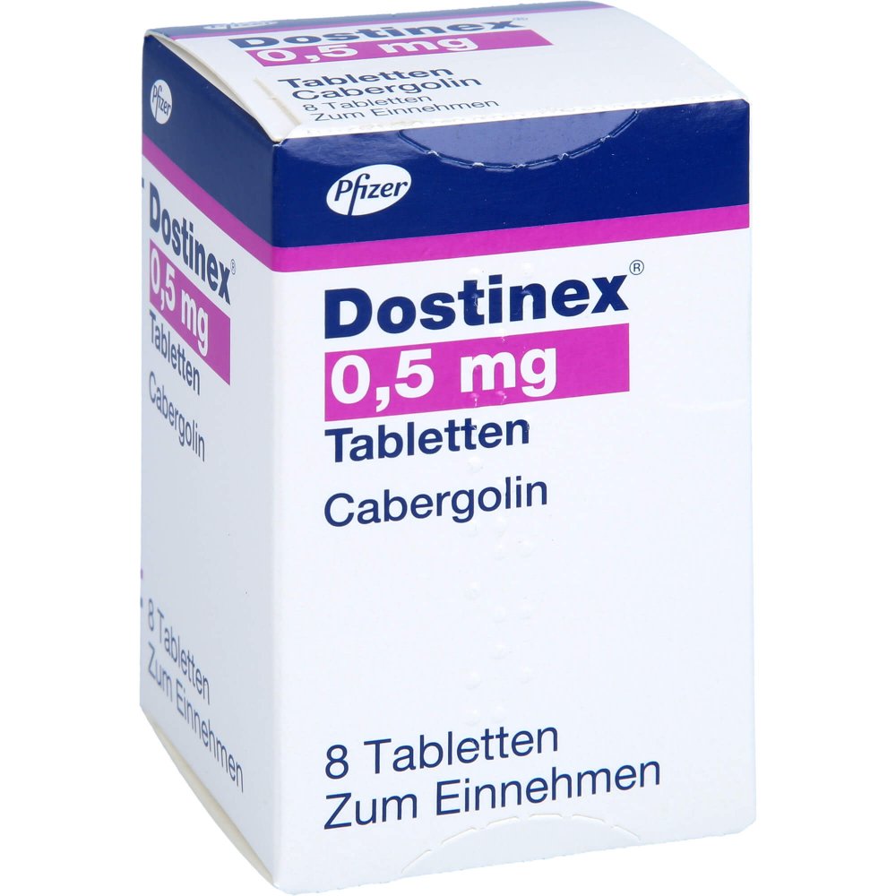 Das Produktfoto zeigt Dostinex 0,5 Mg Tabletten (8 stk) PZN 06896807