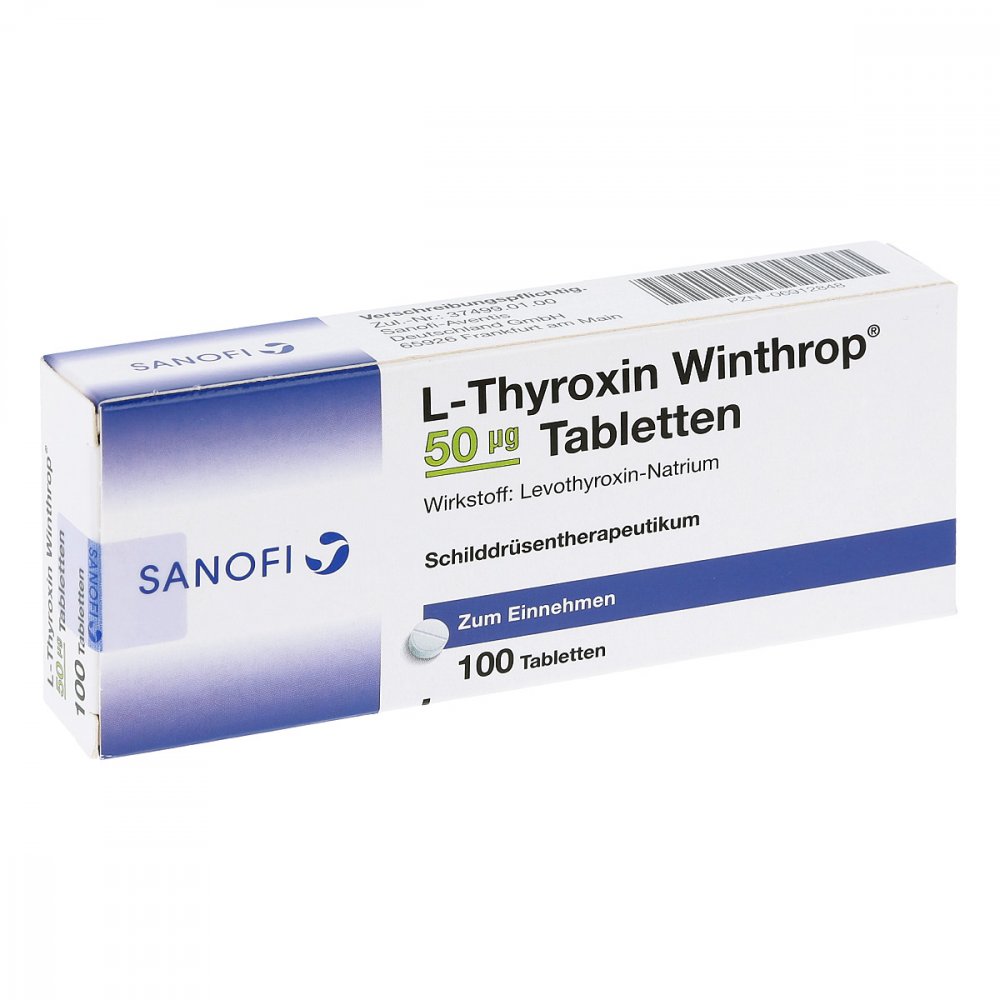 L-Thyroxin Winthrop 50 Μg Tabletten (100 stk)