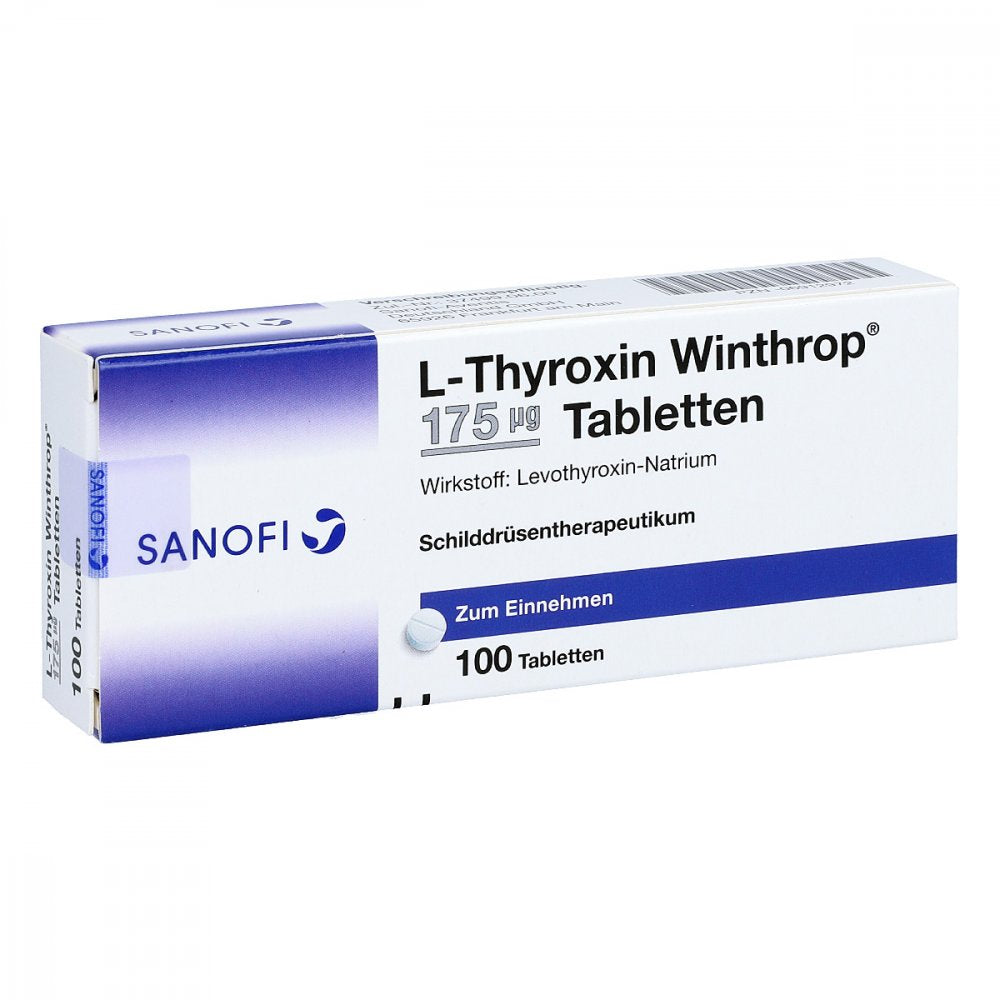 Das Produktfoto zeigt L-Thyroxin Winthrop 175 Μg Tabletten (100 stk) PZN 06912972