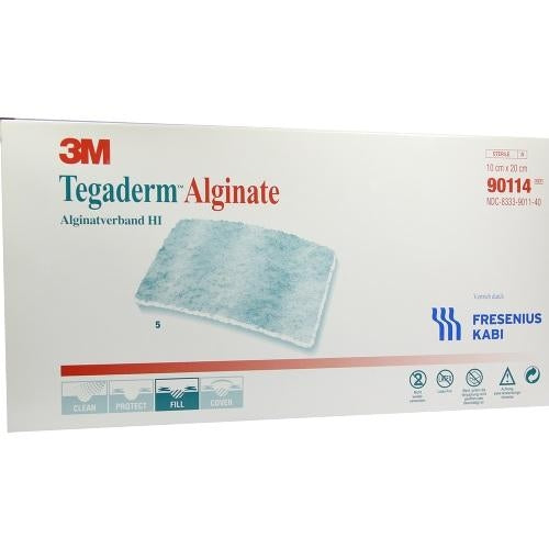 Das Produktfoto zeigt Tegaderm Alginate Fk Kompressen 10x20 Cm 90114 (5 stk) PZN 06916898