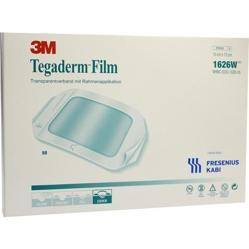 Das Produktfoto zeigt Tegaderm Film 10x12 Cm 1626w (50 stk) PZN 06917047