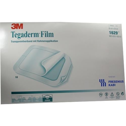Das Produktfoto zeigt Tegaderm Film 20x30 Cm 1629 (10 stk) PZN 06917082