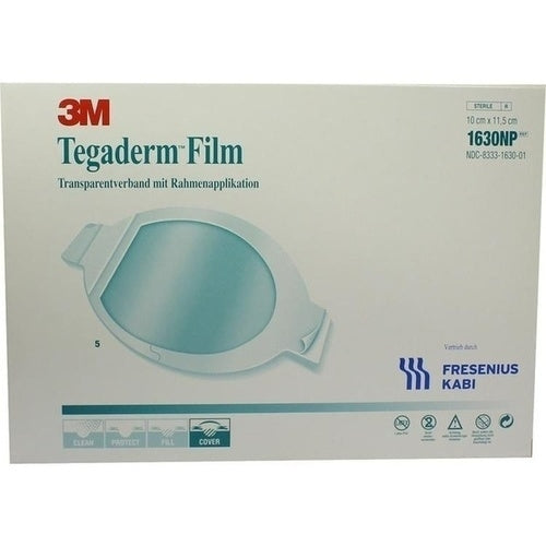 Das Produktfoto zeigt Tegaderm Film 10x11,5 Cm Oval 1630np (5 stk) PZN 06917099