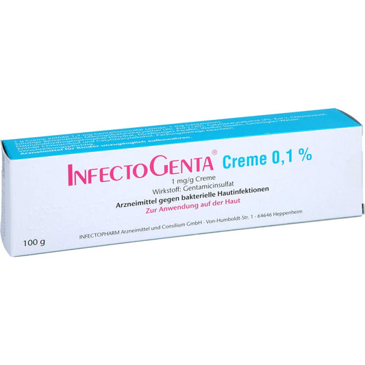 Das Produktfoto zeigt Infectogenta Creme 0,1% (2X50 g) PZN 06945109