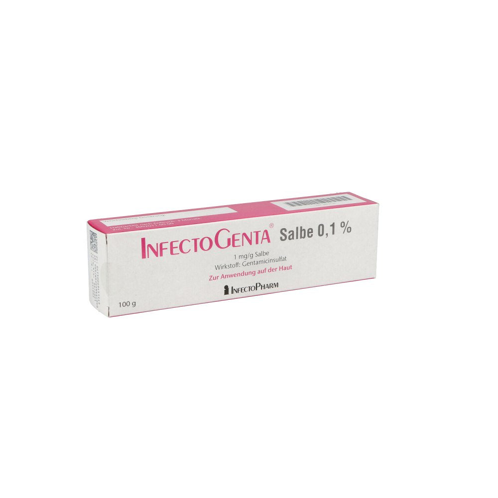 Das Produktfoto zeigt Infectogenta Salbe 0,1% (2X50 g) PZN 06945144