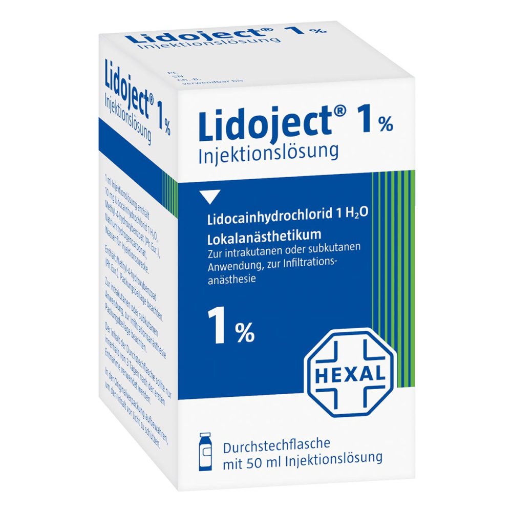 Lidoject 1% Injektionslösung In Durchstechflaschen (50X50 ml)
