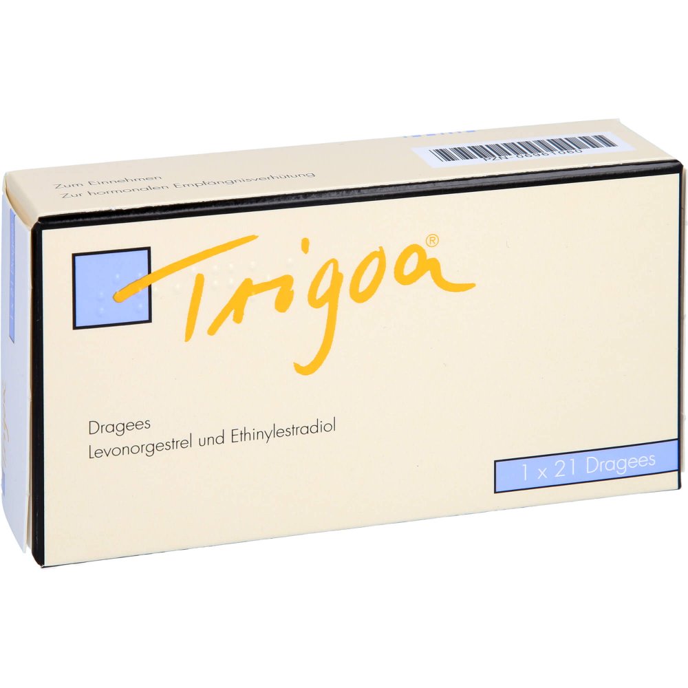 Das Produktfoto zeigt Trigoa Dragees (21 stk) PZN 06961060