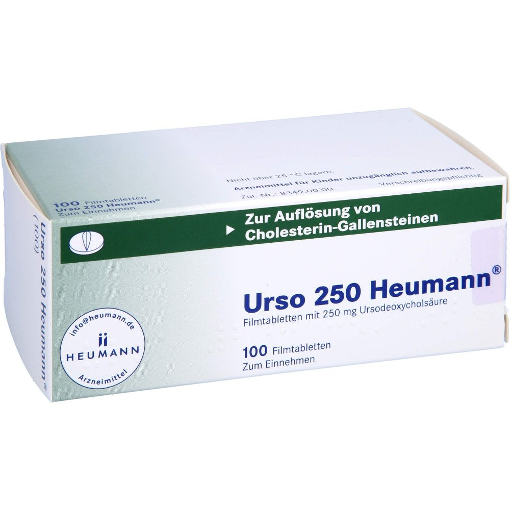 Das Produktfoto zeigt Urso 250 Heumann Filmtabletten (100 stk) PZN 06963202
