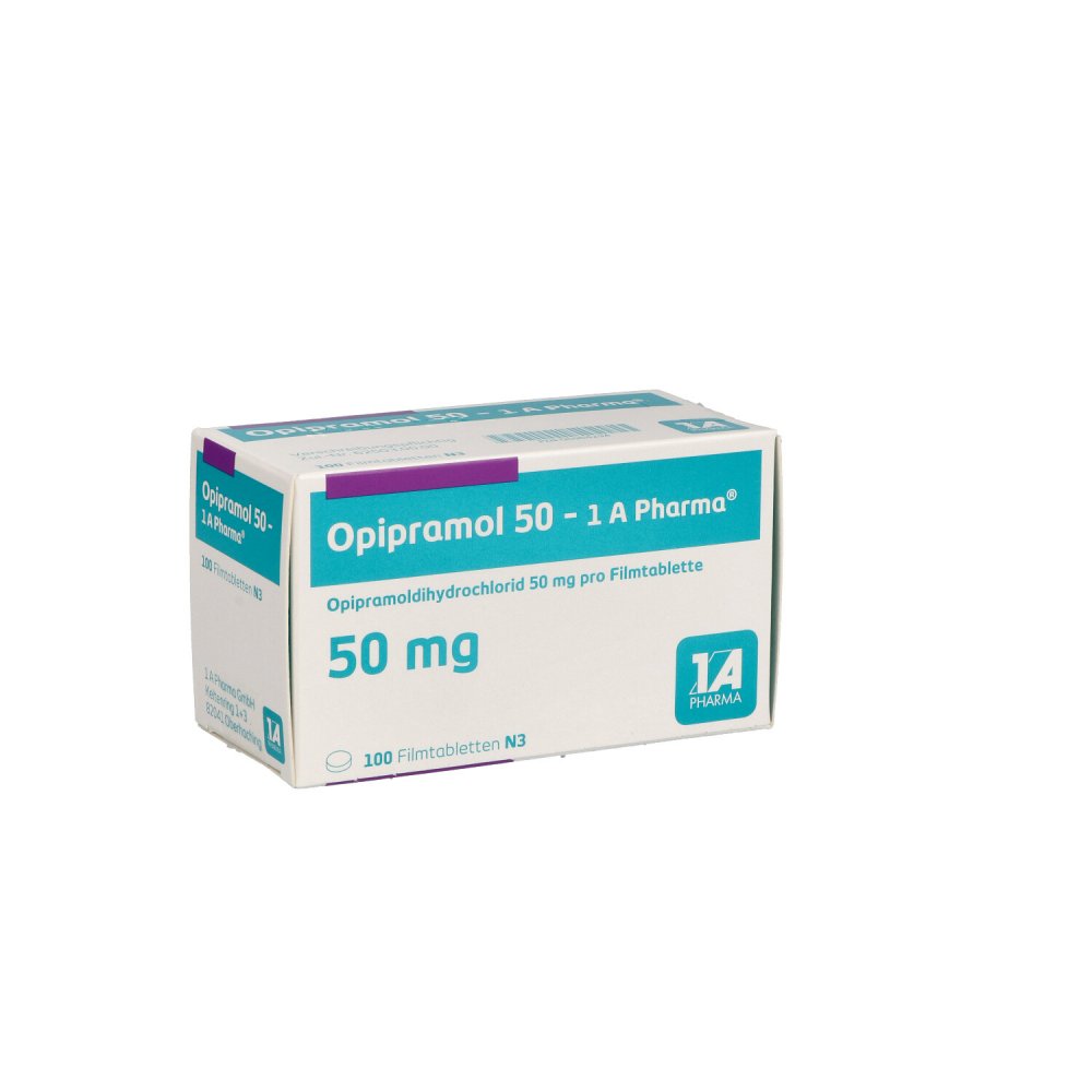 Das Produktfoto zeigt Opipramol-1a Pharma 50 Mg Filmtabletten (100 stk) PZN 06964294