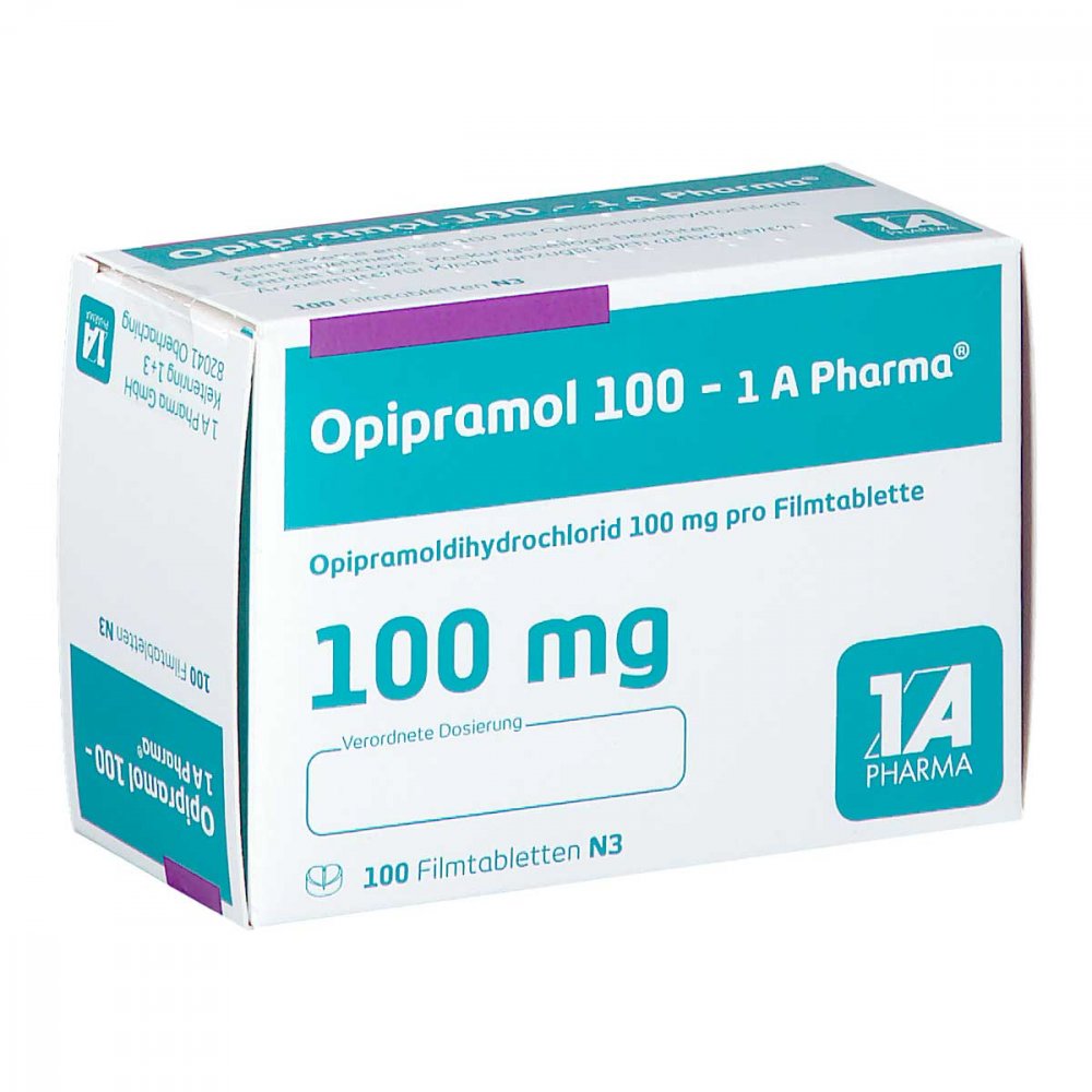 Das Produktfoto zeigt Opipramol-1a Pharma 100 Mg Filmtabletten (100 stk) PZN 06964377