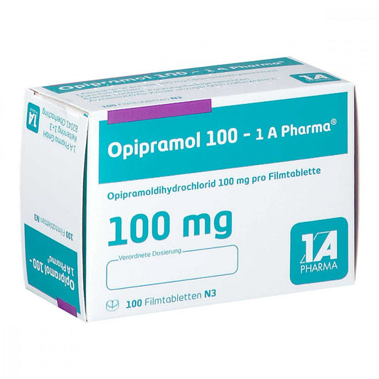 Das Produktfoto zeigt Opipramol-1a Pharma 100 Mg Filmtabletten (100 stk) PZN 06964377