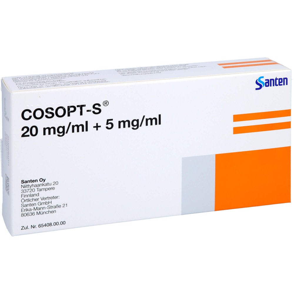 Das Produktfoto zeigt Cosopt-S 20 Mg/Ml+5 Mg/Ml Augentr.I.Einzeldosisbe. (30X0.2 ml) PZN 06964437