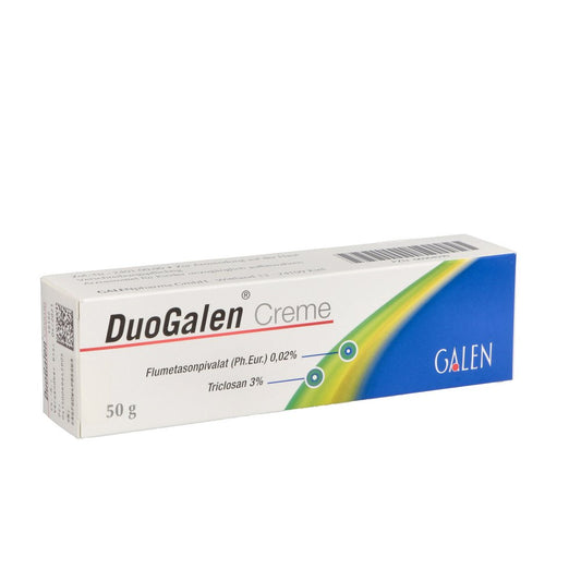 Das Produktfoto zeigt Duogalen Creme (50 g) PZN 06964590