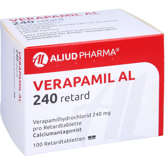 Das Produktfoto zeigt Verapamil Al 240 Retardtabletten (100 stk) PZN 06967335