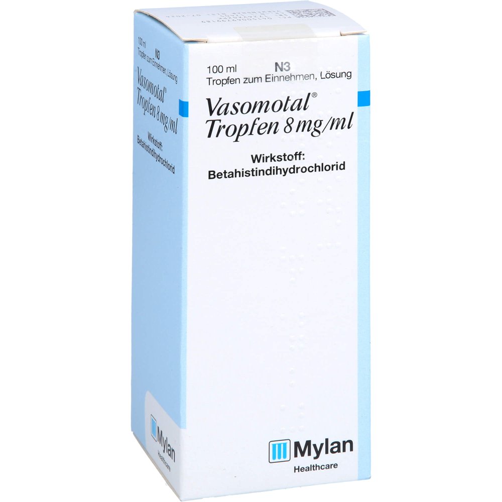Das Produktfoto zeigt Vasomotal Tropfen (100 ml) PZN 06979918