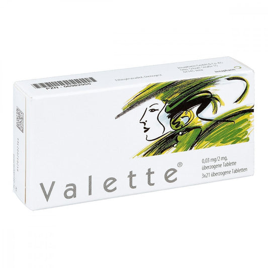 Valette 0,03 Mg/2,0 Mg Überzogene Tabletten (3X21 stk)