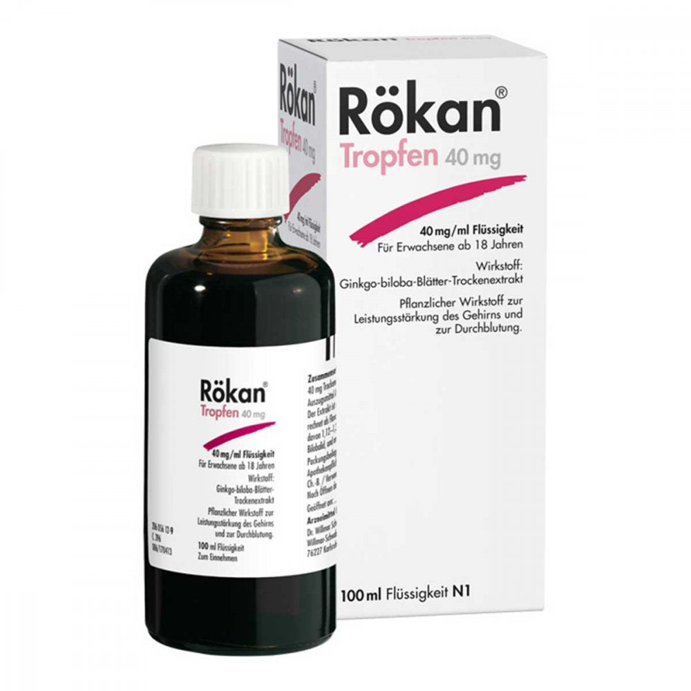 Das Produktfoto zeigt Rökan Tropfen 40 Mg (100 ml) PZN 06994326
