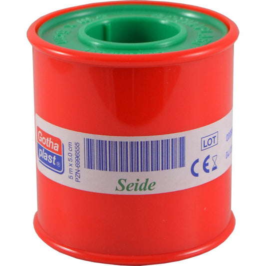 Das Produktfoto zeigt Gotha Silk Heftpfl.Seide 5 Cmx5 M (1 stk) PZN 06996555