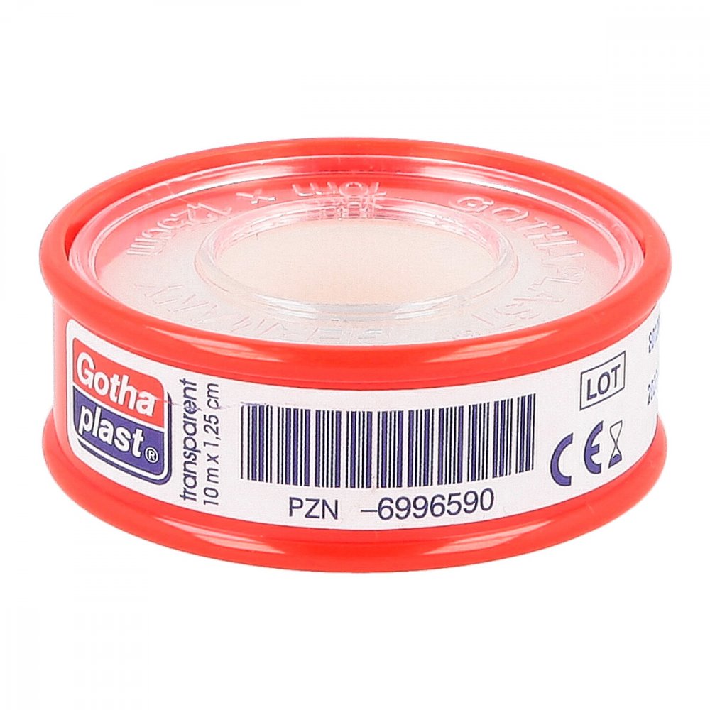 Das Produktfoto zeigt Gotha Flex Heftpfl.Transp.1,25 Cmx10 M (1 stk) PZN 06996590