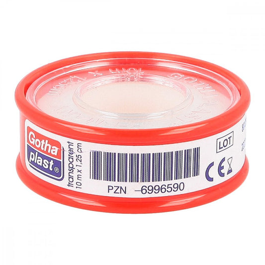 Das Produktfoto zeigt Gotha Flex Heftpfl.Transp.1,25 Cmx10 M (1 stk) PZN 06996590