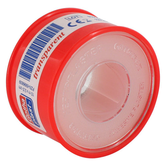 Das Produktfoto zeigt Gotha Flex Heftpfl.Transp.2,5 Cmx10 M (1 stk) PZN 06996609