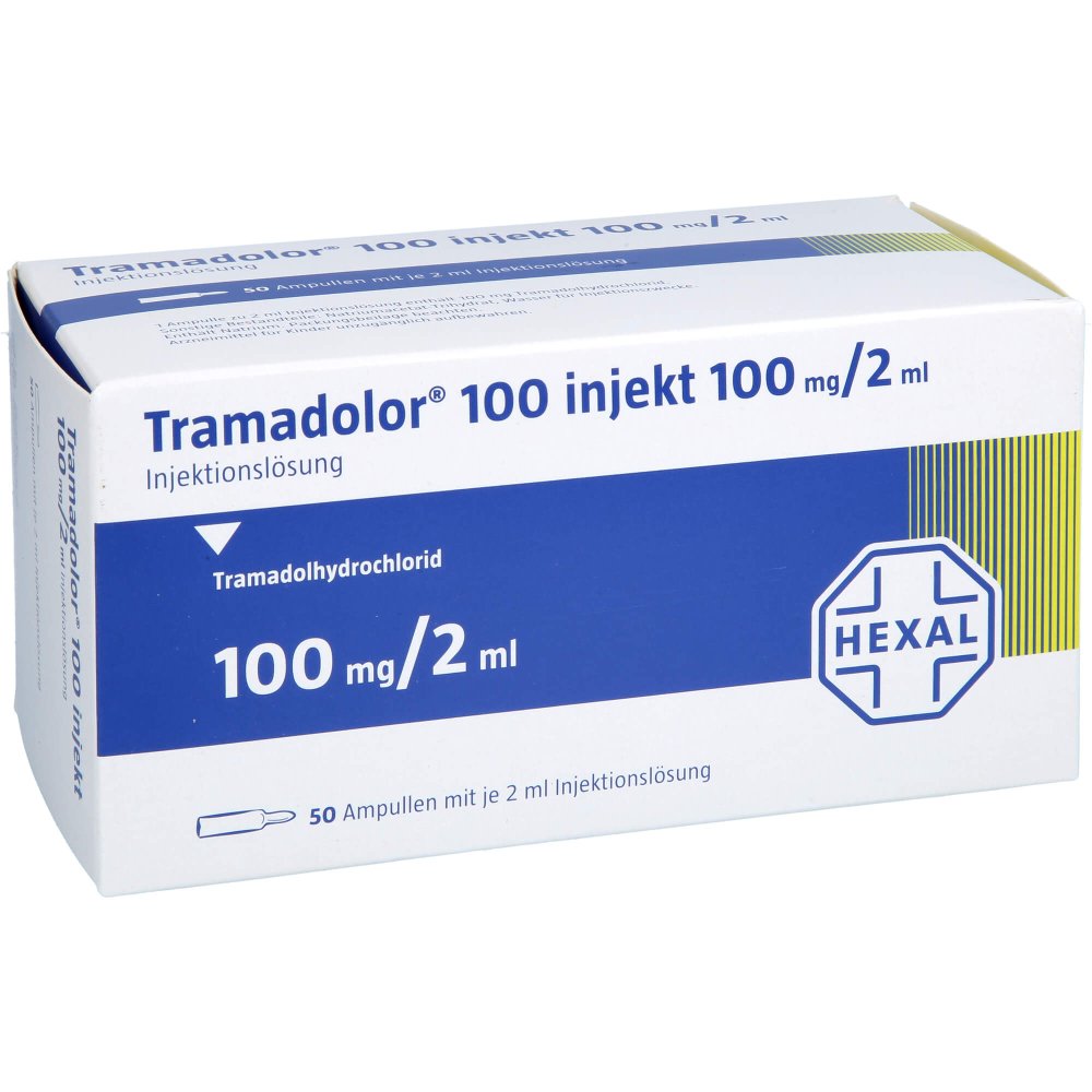 Das Produktfoto zeigt Tramadolor 100 Injekt Injektionslösung (5X10X2 ml) PZN 06999157