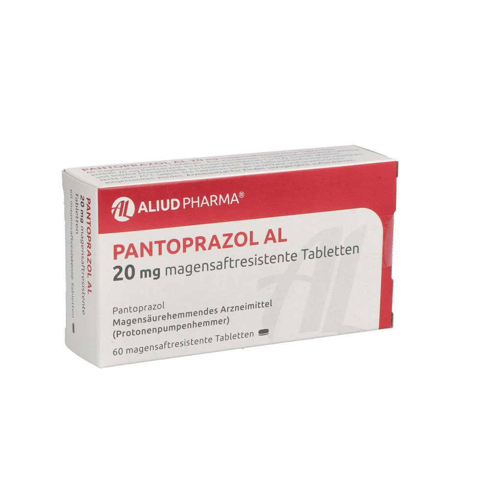 Das Produktfoto zeigt Pantoprazol Al 20 Mg Magensaftresistente Tabletten (60 stk) PZN 07013129