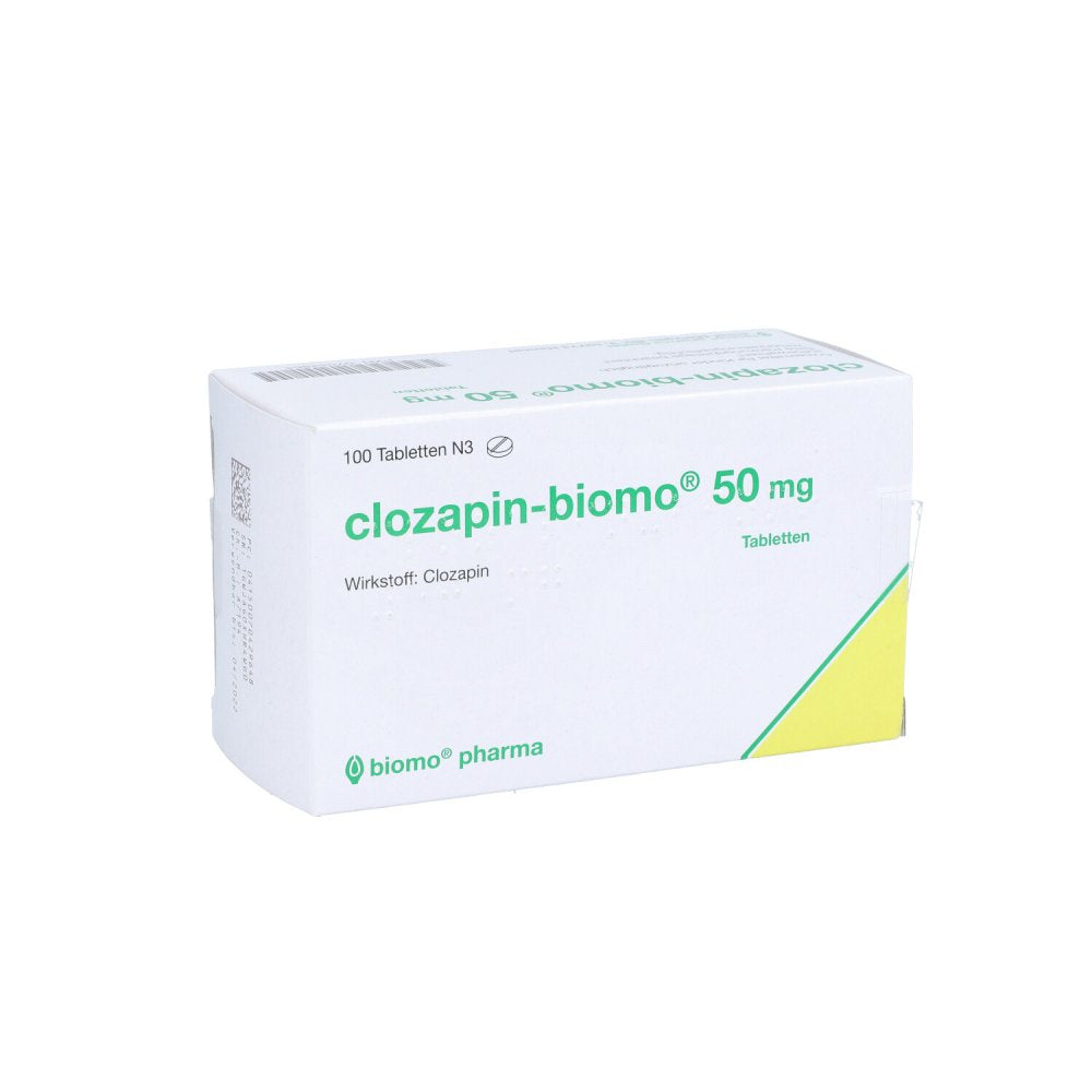 Das Produktfoto zeigt Clozapin-Biomo 50 Mg Tabletten (100 stk) PZN 07042964