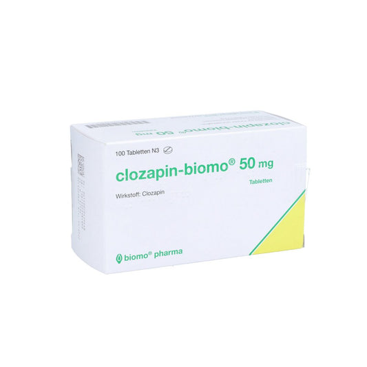 Das Produktfoto zeigt Clozapin-Biomo 50 Mg Tabletten (100 stk) PZN 07042964