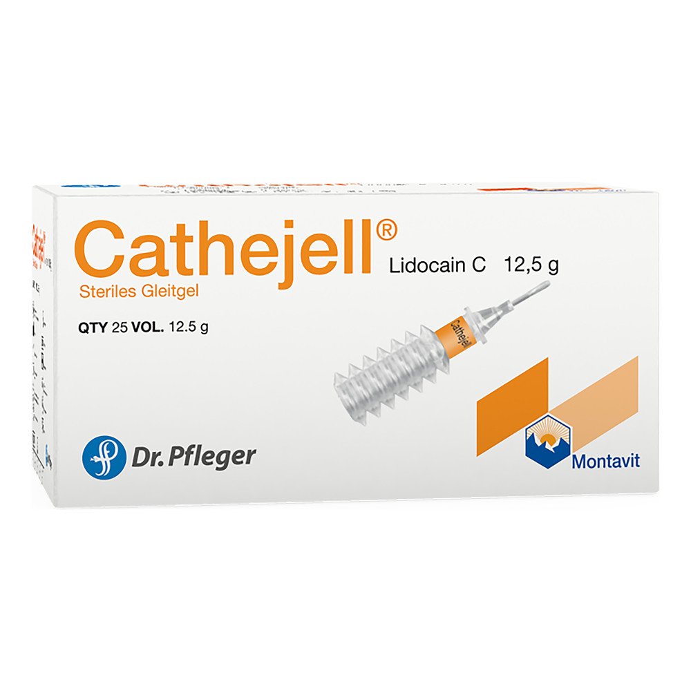 Das Produktfoto zeigt Cathejell Lidocain C Steriles Gleitgel Zhs 12,5 G (25 stk) PZN 07094091