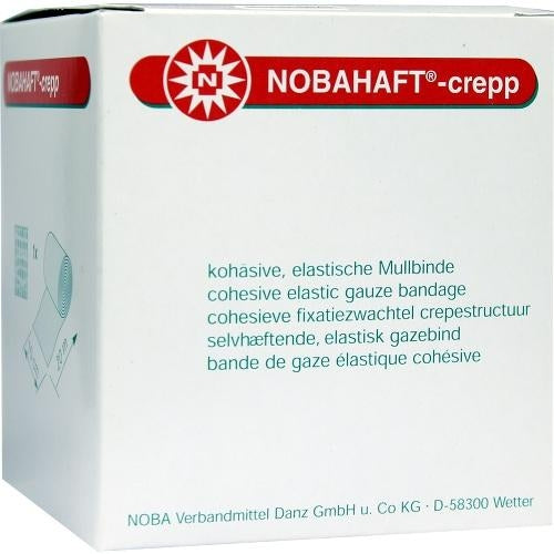 Das Produktfoto zeigt Nobahaft Crepp Kohäsive Mullbinde 10 Cmx20 M (1 stk) PZN 07096405