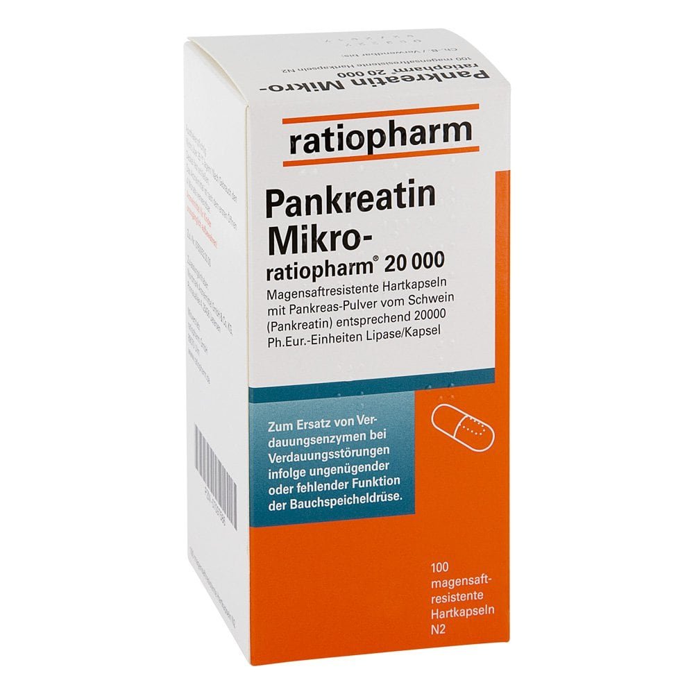 Pankreatin Mikro-Ratio.20.000 Magensaftr.Hartkaps. (100 stk)