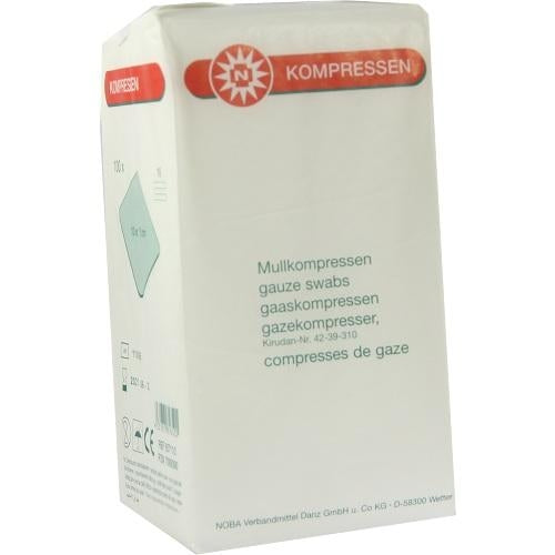 Das Produktfoto zeigt Mullkompressen 10x10 Cm Unsteril 16fach (100 stk) PZN 07099390