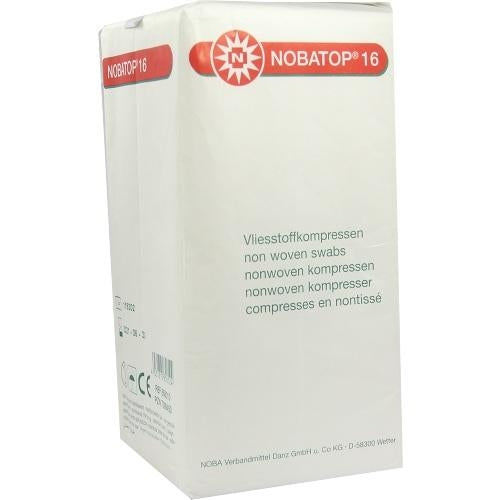 Das Produktfoto zeigt Nobatop 16 Kompressen 10x10 Cm Unsteril (100 stk) PZN 07099450