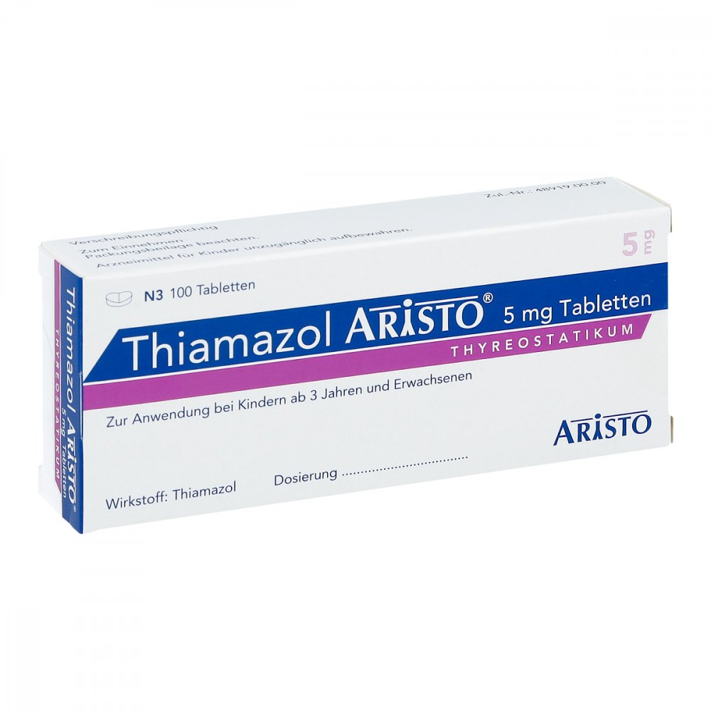Thiamazol Aristo 5 Mg Tabletten (100 stk)