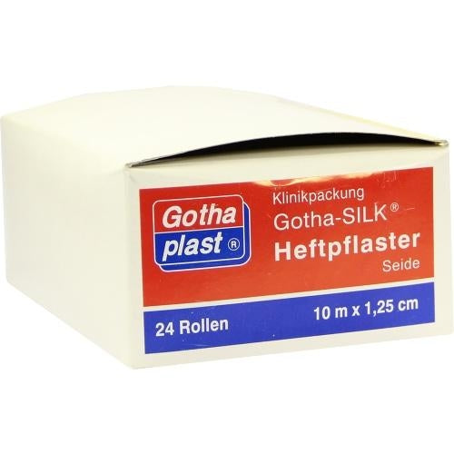 Das Produktfoto zeigt Gotha Silk Heftpfl.Seide 1,25 Cmx10 M (24 stk) PZN 07105340