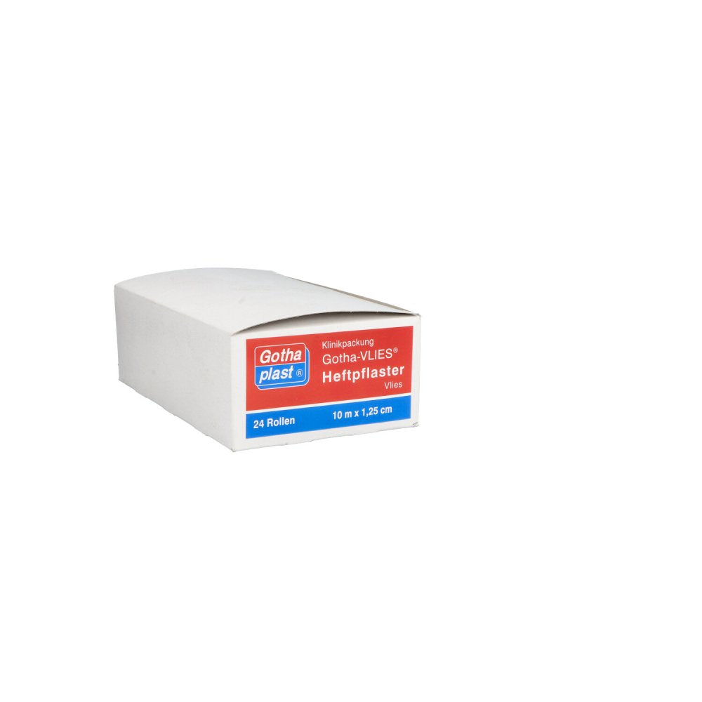 Das Produktfoto zeigt Gothaplast Heftpfl.Vlies 1,25 Cmx10 M (24 stk) PZN 07105417