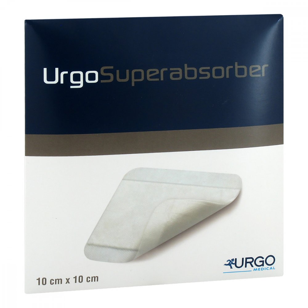Das Produktfoto zeigt Urgosuperabsorber 10x10 Cm Verband (10 stk) PZN 07110565